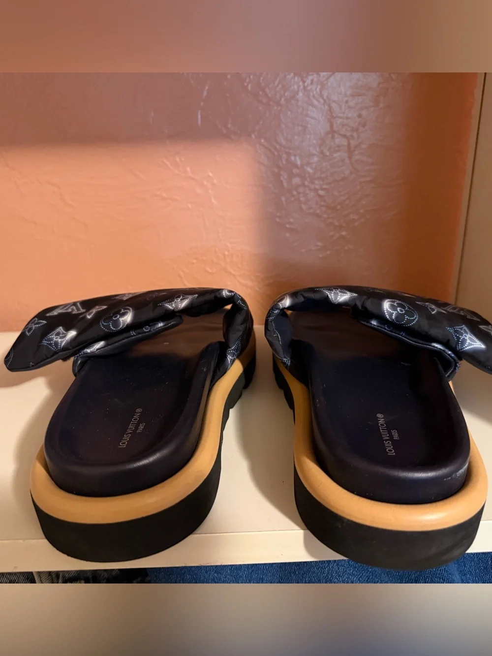 Louis Vuitton Pool Pillow Comfort Mule in navy blue